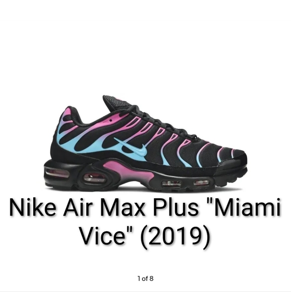 Nike Other - Nike Air Max Plus Rare Miami Vice (2019) Black and Pink Sneakers Mens SZ 11 EUC